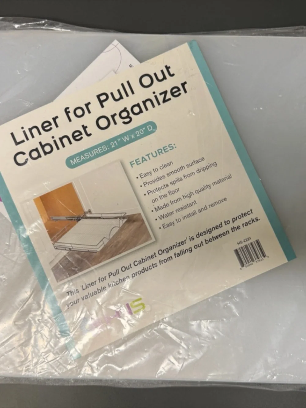 NWT HOLDN’ STORAGE Shelf Liner 21x20 Pull Out Cabinet Organizer